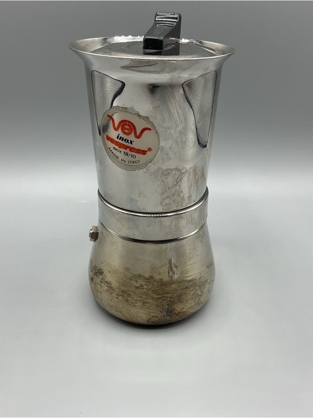 Vintage Vev Vigano Espresso Coffee Maker Inox 18/10 Stainless Made in Italy